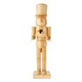 Wooden Decorative Christmas Drummer Nutcracker, Natural Brown, 14.6", by Holiday Time