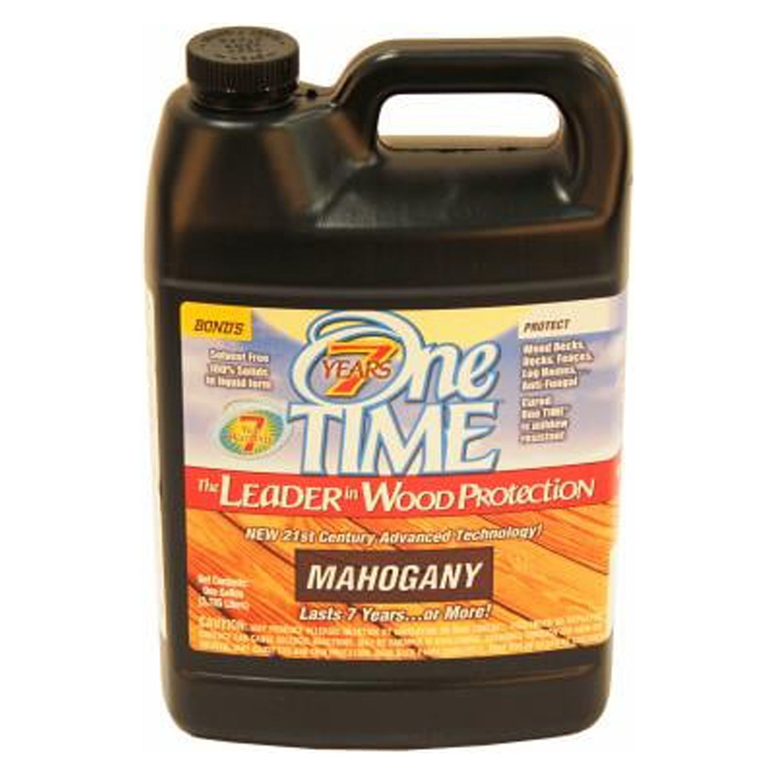 One Time 01200 Wood Preservative Stain & Sealer, Mahogany Finish, 1