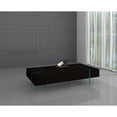 thumbnail image 1 of WOOD  WENGE COLOR COFFEE TABLE W/ 19mm TEMPERED GLASS BASE, 1 of 2