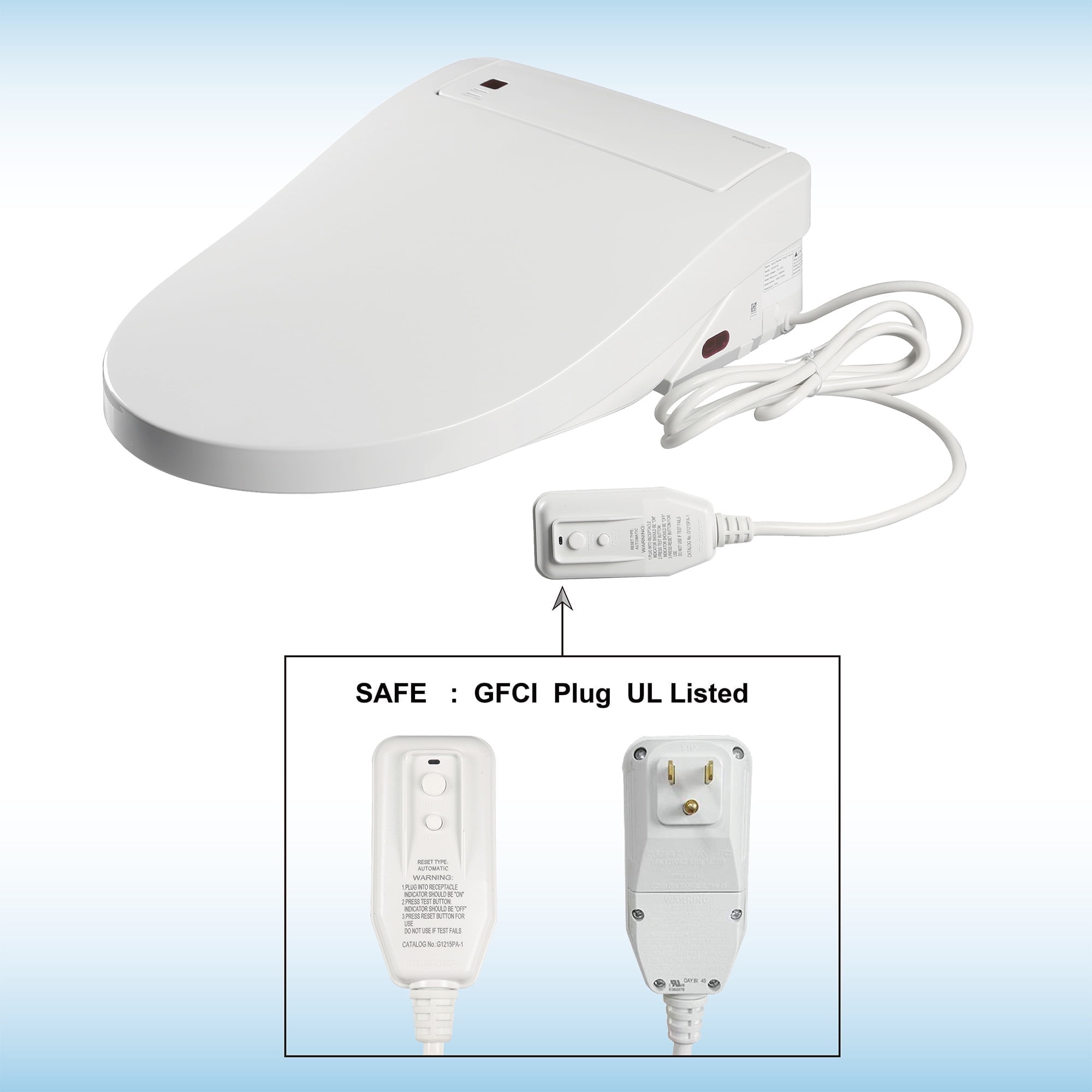 WOODBRIDGE BDI-01 Advanced Bidet Smart Toilet Seat, White