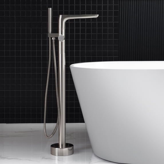 WOODBRIDGE BN Freestanding Tub Brushed Nickel Faucet, F0014 BN