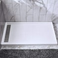 thumbnail image 1 of WOODBRIDGE Shower Base 6034-1000L 60" L x 34" W x 4" H, Left Drain, White, 1 of 6