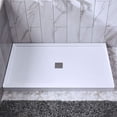 thumbnail image 1 of WOODBRIDGE Shower Base 6036-1000C 60" L x 36" W x 4" H, Center Drain, White, 1 of 6