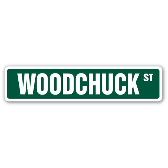 WOODCHUCK Street Sign beaver animal groundhog wild lover | Indoor/Outdoor |  30" Wide