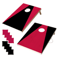thumbnail image 1 of Wooden Cornhole Set, Red & Black Colors, Stick & Slide Bags, 10 Pieces, 2 Boards, 8 Bean Bags, Family Games, College Games, Ages 3+ by MinnARK, 1 of 5