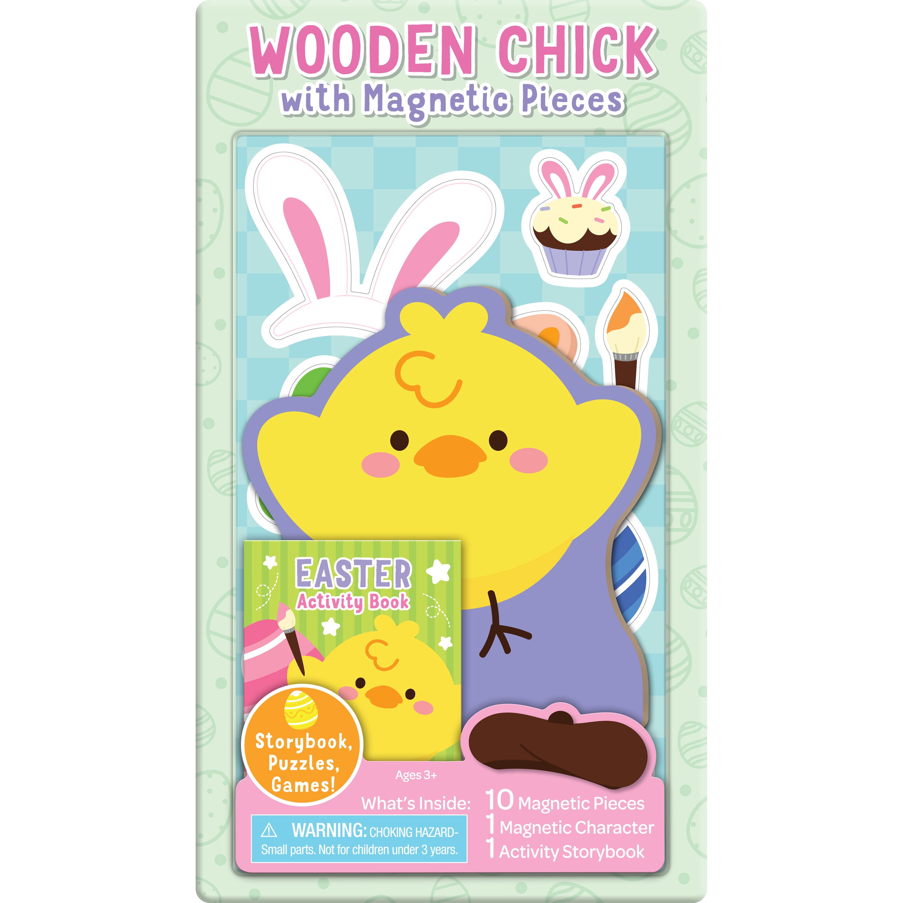 Easter Chick Wooden Magnetic Dress Up Doll with 10 Clothing & Accessory Pieces