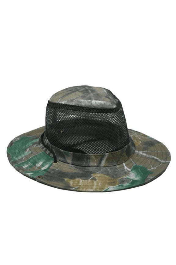 WOODLAND Camouflage Summer BOONIE HAT BEACH FISHING HUNTING CAMO Hiking VENTED MESH