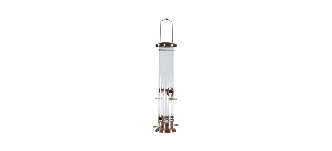 Audubon NATUBE2 Bird Feeder Wild Bird 2 lb Metal Tube 4 ports Green