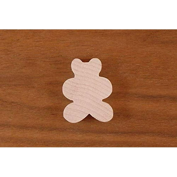 WOODNSHOP Bear 2 Wood 1/4 x 18 PKG 1 Laser Cut Wooden Bear 2