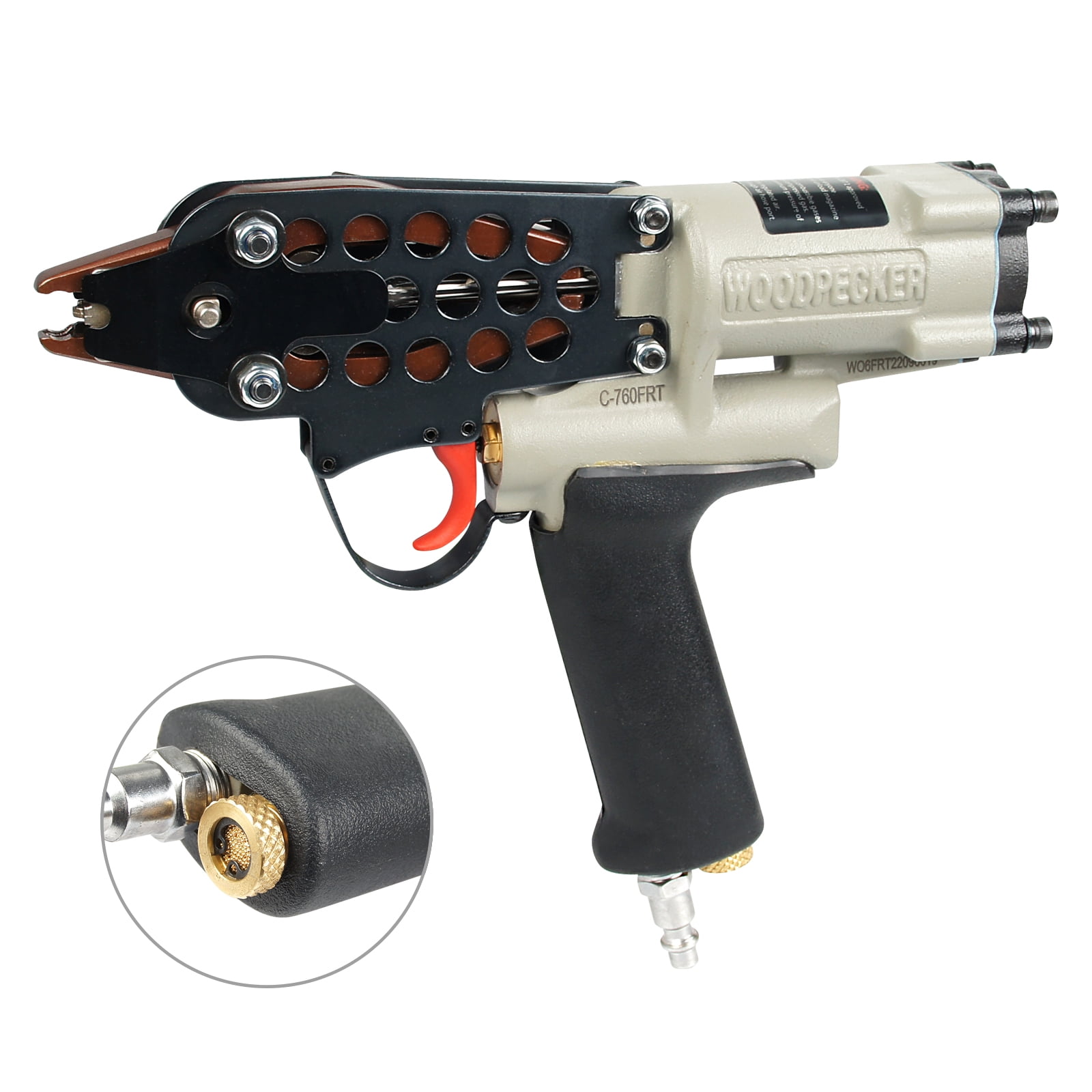 WOODPECKER Industrial Pneumatic Hog Ring Gun Type C C-760FRT Tying Chicken Cage