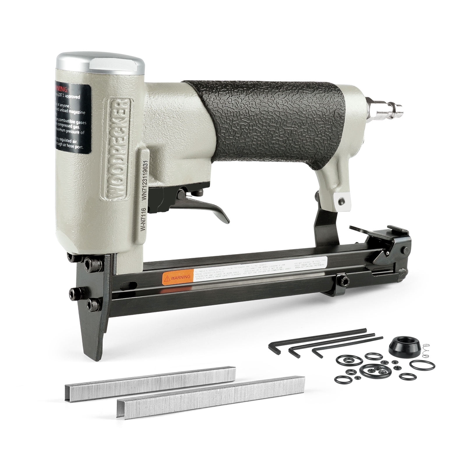 Kamsin N7116 22 Gauge Pneumatic Upholstery Stapler Nail Gun, 3/16 Inch to 5/8 Inch Leg Length