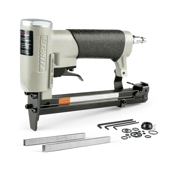 Kamsin N7116 22 Gauge Pneumatic Upholstery Stapler Nail Gun, 3/16 Inch to 5/8 Inch Leg Length