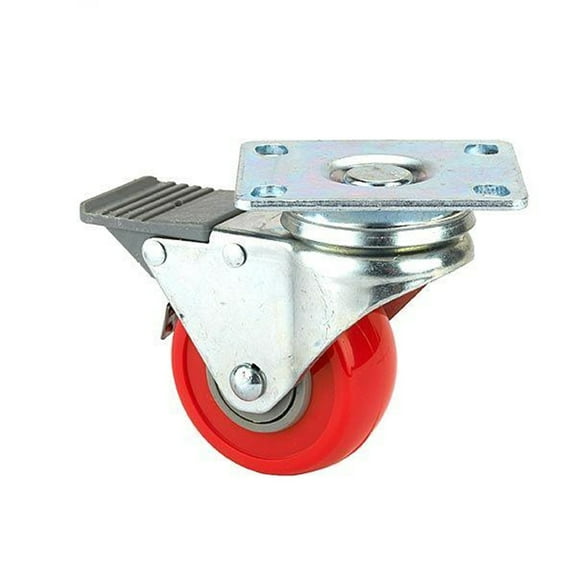 Woodriver 2-1/2" Caster Double Lock Swivel Plate With 4-Hole Mounting 3-3/8" Tall