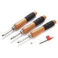 thumbnail image 1 of Woodriver Carbide Replaceable Tip Turning Tool 3-Piece Set Round, Square, Diamond Tips, 1 of 8