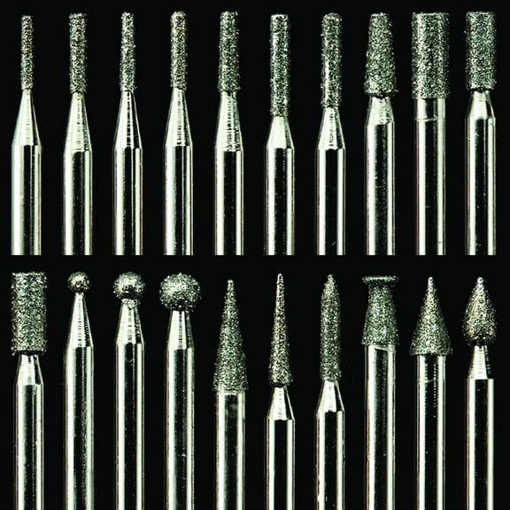 Woodriver Complete 20 Pc Carving Burr Set 1/8" Shank