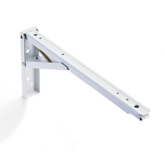 Woodriver Folding Shelf Bracket 8" White Enamel Finish Pair