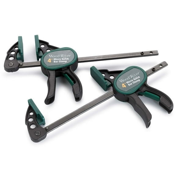 Woodriver Micro Quick Bar Clamp - 4” - Pair