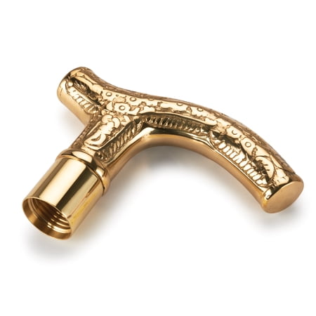 WoodRiver Small Filligree Style Cane Handle - Brass