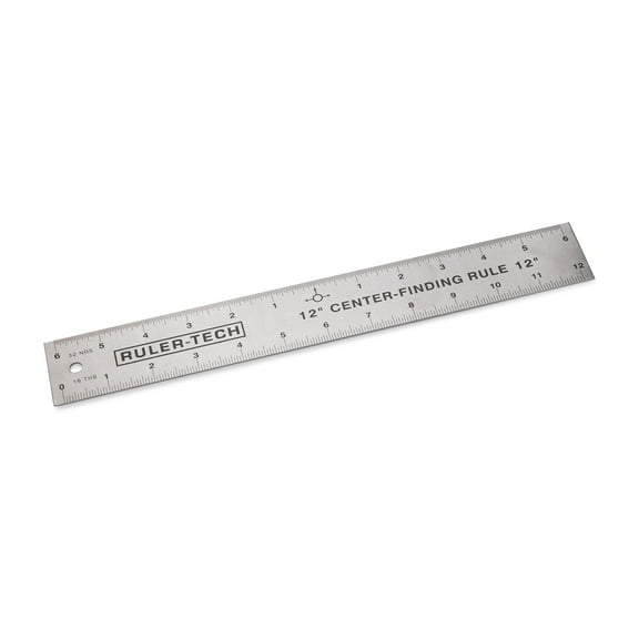 Woodriver Stainless Steel Center Finding Rule 12"