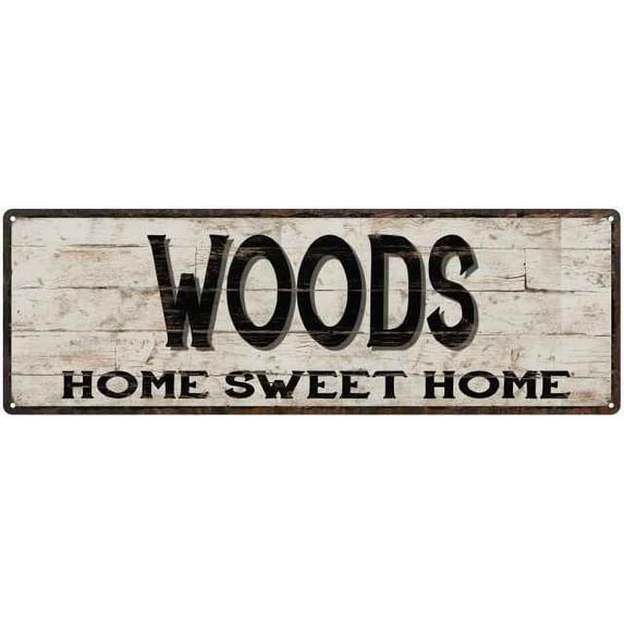 WOODS Rustic Home Sweet Home Sign Gift 6x18 Metal Decor 106180084133