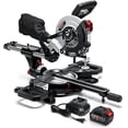 thumbnail image 1 of WOODSTARTER Cordless Sliding Miter Saw, Brushless, 4200 RPM, Battery & Charger Included, 1 of 7