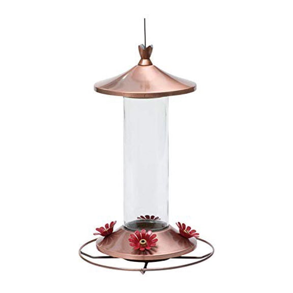 WOODSTREAM Perky-Pet Hummingbird 12 oz. Copper/Glass Nectar Feeder 4 Ports - Total Qty: 2