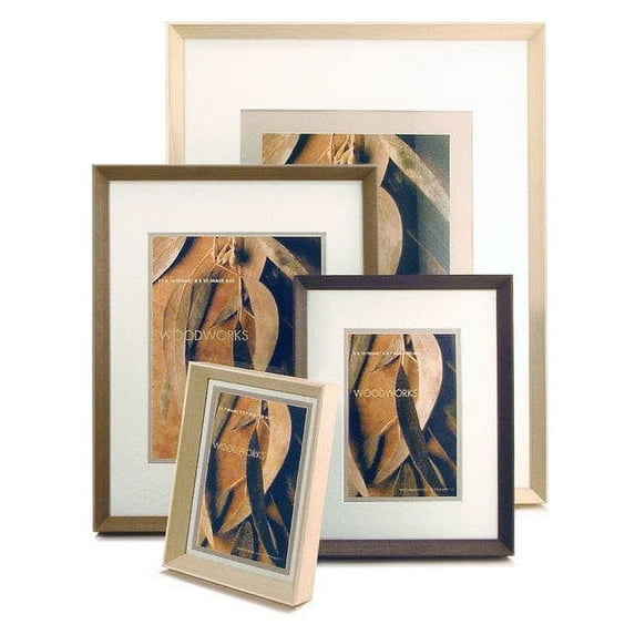 WOODWORKS BARN-GREY Matted 11x11 8x8 by FRAMATIC - 8x8