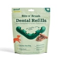 thumbnail image 1 of WOOF Bite n' Brush Refills for the Dog Toothbrush Toy - Scrub Plaque and Tartar From Your Dog's Teeth and Mouth - Dog Dental Chew Toy Treats - Approximately 16 Refills, 1 of 6