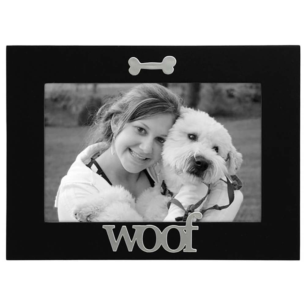 Black Painted MDF Wood Picture Frame with Silver Woof Design
