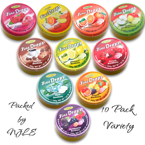 WOOGIE Fine Drops Variety Mix  Assorted Flavors Candy, Pack of 10 Different Flavor Packs