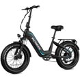 thumbnail image 1 of WOOKEN 20"X4.0 Fat Tire Electric Mountain Bike for Adults, Powerful Peak 1000W Electric Mountain Bicycle with 48V 624WH Removable Battery, Max speed 20MPH, UL2849, 1 of 8