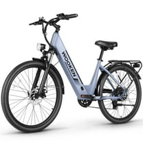 WOOKEN Electric Bike for Adults ,48V 10.4Ah Removable Battery and up to 50Miles 19.8MPH, 26" x 2.1" Electric Commuter Bike with 7-Speed and Front Suspension, UL 2849
