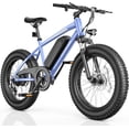 thumbnail image 1 of WOOKEN Electric Bike for Adults, 750W Ebike, 25MPH 60Miles Electric Mountain Bike, 26" Fat Tire Electric Bicycle with 48V 15AH Battery, Rear Rack, Lockable Suspension Fork,7 Speed,UL 2849, 1 of 7