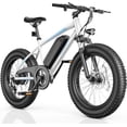thumbnail image 1 of WOOKEN Electric Bike for Adults, 750W Ebike, 25MPH 60Miles Electric Mountain Bike, 26" Fat Tire Electric Bicycle with 48V 15AH Battery, Rear Rack, Lockable Suspension Fork,7 Speed,UL 2849, 1 of 7