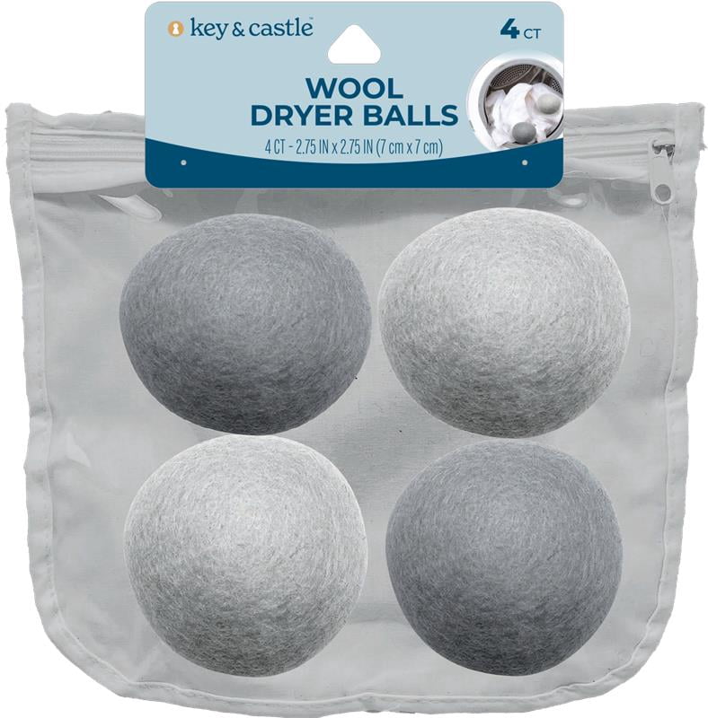 WOOL DRYER BALLS ASST 4CT K&C