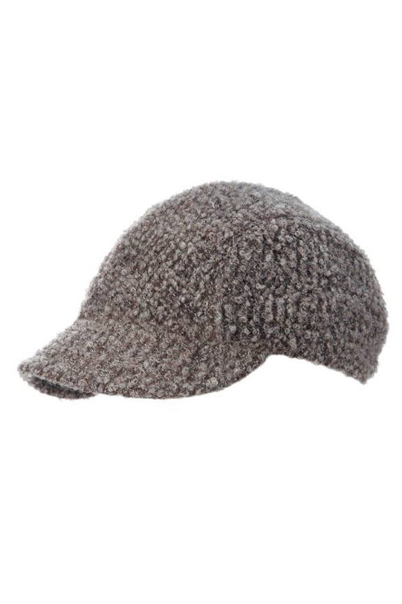 WOOL FASHION FITTED ENGINEER CAP - Brown
