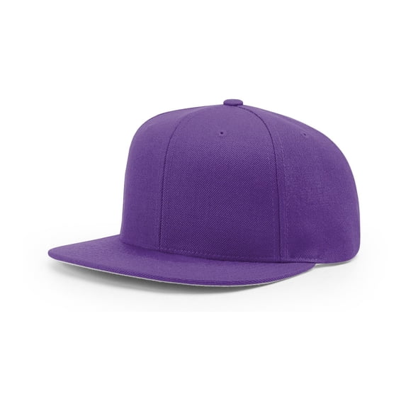 Richardson 510 Wool Flatbill Snapback Caps - Purple