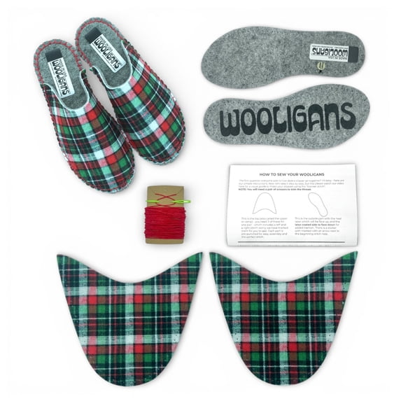 WOOLIGANS Slipper Making Craft Kit (Women's US Size 7/8)