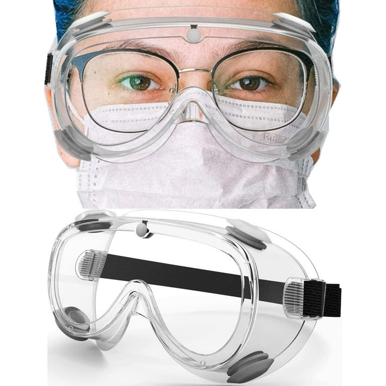 Safety Goggles, Over Glasses, Clear Lens Safety Goggles, Over Glasses, Clear Lens