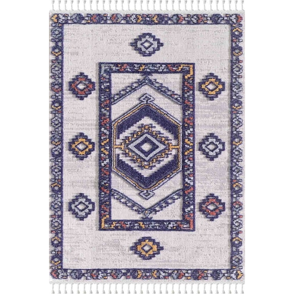 WOOLKNOT Loopy LPY005 8' x 11'' Beige/Grey 1.34 inch Area Rug