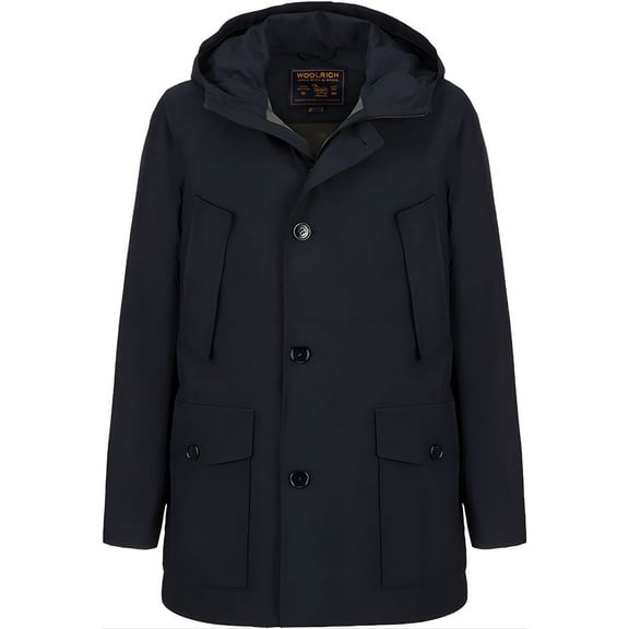 WOOLRICH by John & Bros Men's GTX Summer Parka Jacket, Blue, Medium