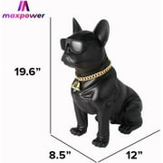 WOOOF Max Power Bulldog Style Speaker MD566 LED Lighting Bluetooth Portable Speaker, Black