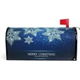thumbnail image 1 of WOOR Shining Silver Snowflakes Christmas Magnetic Mailbox Cover Blue Standard Size-18"x 20.8", 1 of 5