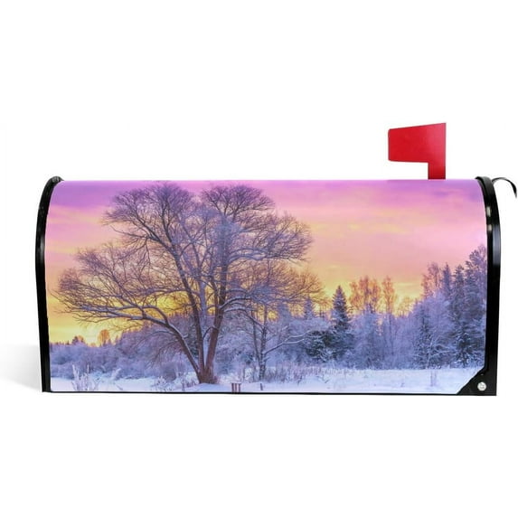 WOOR Winter Magnetic Magnetic Mailbox Cover Standard Size for Garden Yard Outdoor Decorations-18 x 20.8"