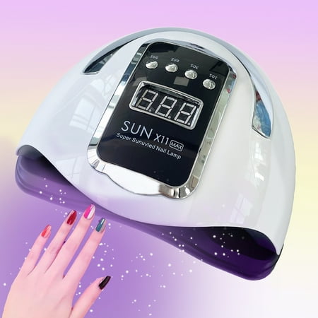WOORNIGOJIN 280W UV LED Nail Lamp for Gel Polish, 66 Beads & 4 Timer Settings