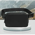thumbnail image 1 of WOORNIGOJIN Waterproof Unisex Fanny Pack, Nylon, Black, 1 of 8