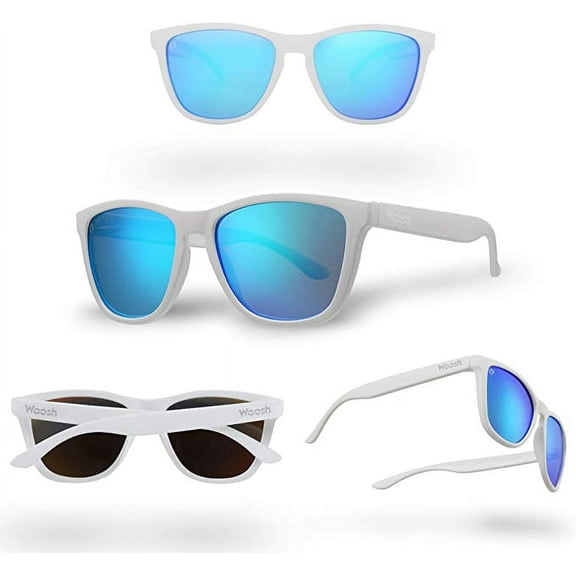 WOOSH Polarized Sunglasses for Men and Women - Lightweight Unisex Sun Glasses with UV Protection for Driving Fishing, Running, Sports, Beach and Outdoors (Bocas Aqua)