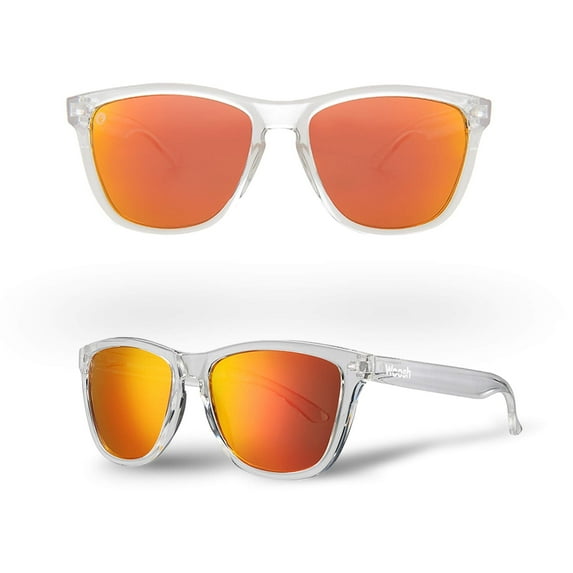 WOOSH Polarized Sunglasses for Men and Women - Lightweight Unisex Sun Glasses with UV Protection for Driving Fishing, Running, Sports, Beach and Outdoors (Bocas Sunrise)