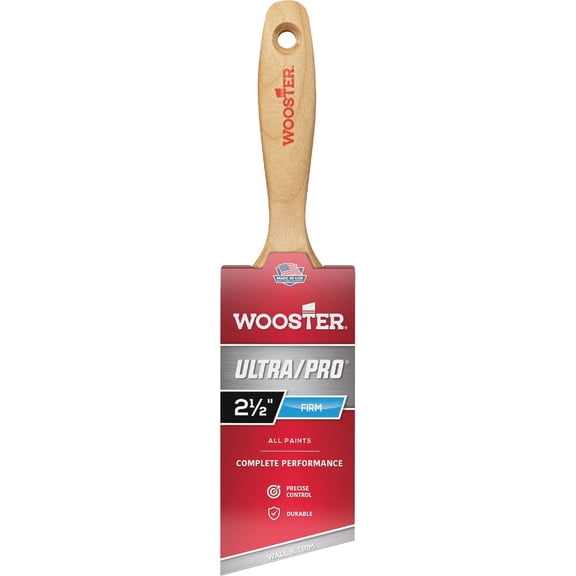 Wooster Ultra/Pro Firm Angular Varnish Brush - Durable, Synthetic Bristles - 2 1/2 Inch