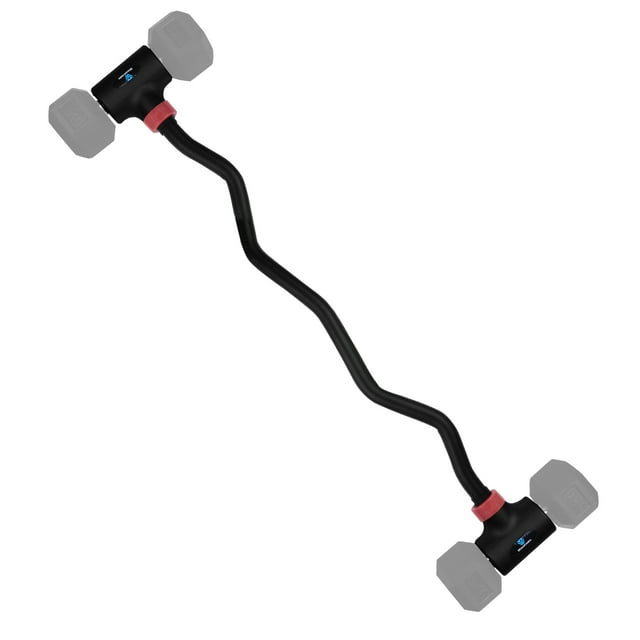 WOOTMIN Hyperbell EZ Curl Bar Adjustable Dumbbell to Curl Barbell